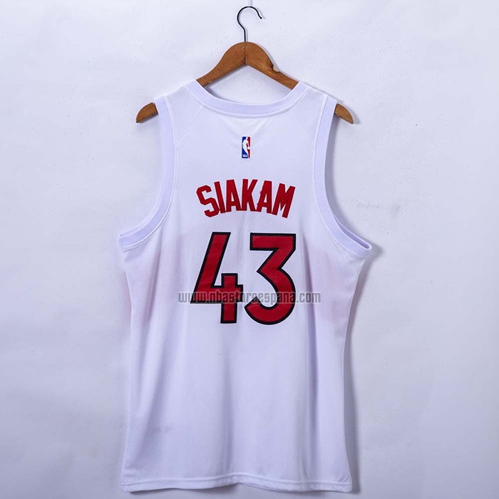 Camiseta Toronto Raptors Pascal Siakam NO 43 Association 2020-21 Blanco